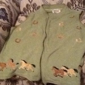 Vest with horses